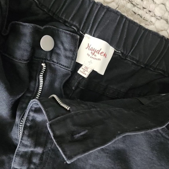 Hayden, black distressed shorts, 1x - Picture 9 of 12